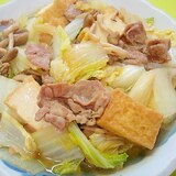 白菜と厚揚げ豚肉の煮物